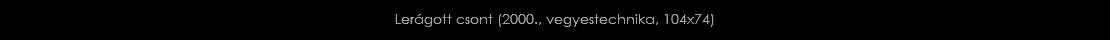 Lerágott csont (2000., vegyestechnika, 104x74)